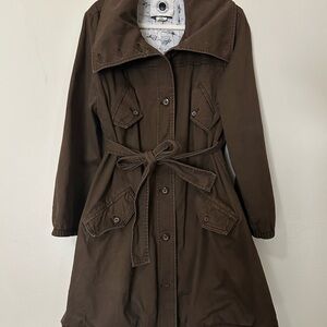 Daughters of the liberation midi length light trench coat Anthropologie L Olive